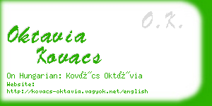 oktavia kovacs business card